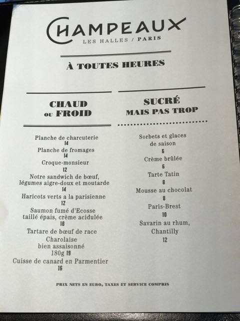 champeaux menu